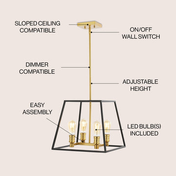Lloyd Farmhouse Industrial Iron LED Pendant